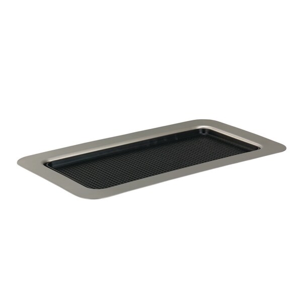 Service Ideas Tray with Removable Insert, 13" x 7", Stainless Steel, Brushed TR137RI - main